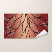 Rustieke Coppery Bronze Leave Pattern Bad Handdoek (Handdoek)
