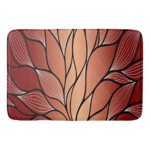 Rustieke Coppery Bronze Leave Pattern Badmat