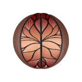 Rustieke Coppery Bronze Leave Pattern Basketbal (Verticaal)
