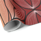 Rustieke Coppery Bronze Leave Pattern Cadeaupapier (Rol Hoek)