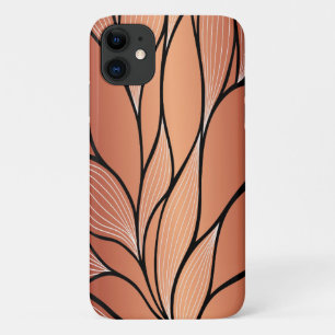 Rustieke Coppery Bronze Leave Pattern iPhone 11 Hoesje