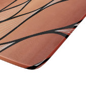 Rustieke Coppery Bronze Leave Pattern Glass Snijplank (Hoek)