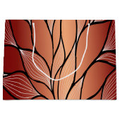 Rustieke Coppery Bronze Leave Pattern Groot Cadeauzakje (Voorkant)