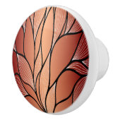 Rustieke Coppery Bronze Leave Pattern Keramische Knop (Rechts)