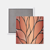 Rustieke Coppery Bronze Leave Pattern Magneet (Voorkant / Achterkant)