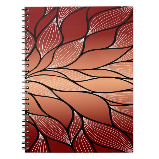 Rustieke Coppery Bronze Leave Pattern Notitieboek (Voorkant)