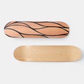 Rustieke Coppery Bronze Leave Pattern Skateboard (Horizontaal)