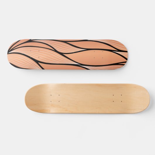 Rustieke Coppery Bronze Leave Pattern Skateboard (Horizontaal)