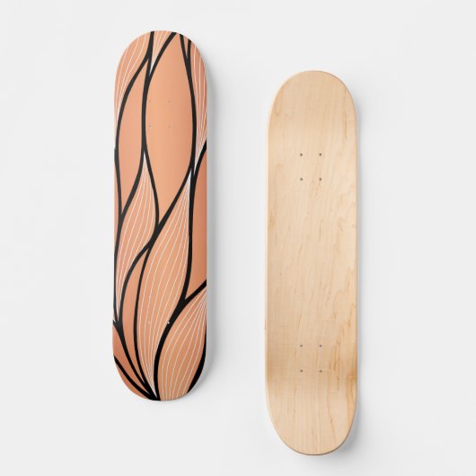 Rustieke Coppery Bronze Leave Pattern Skateboard (Voorkant)
