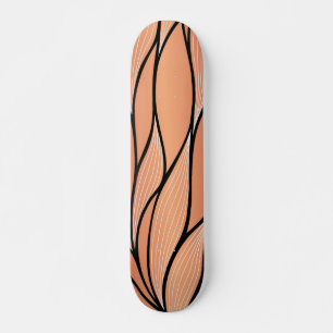 Rustieke Coppery Bronze Leave Pattern Skateboard