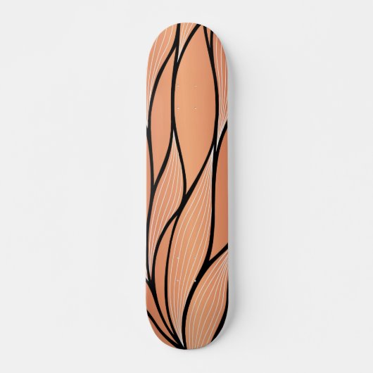 Rustieke Coppery Bronze Leave Pattern Skateboard (Voorkant)