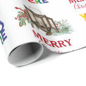 Rustieke Corporate Business Logo Kerst Cadeaupapier (Rol Hoek)