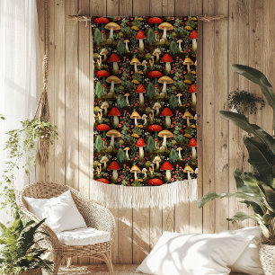 Rustieke Cottage Dekbed Paddenstoelen & Natuur Lie Fleece Deken
