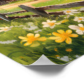 Rustieke Country Barn Scene 4 Poster (Hoek)