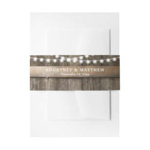 Rustieke Country Barn Wedding Uitnodigingen Wikkel