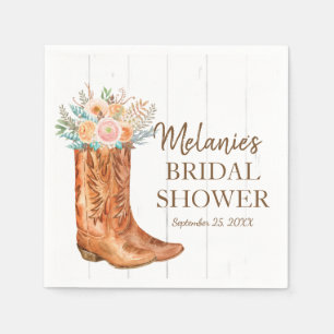 Rustieke Country Boots Bruids Paren Douche Party Servet