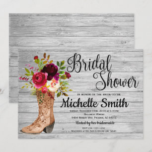 Rustieke Country Bridal Western Boho Vrijgezellenf Kaart
