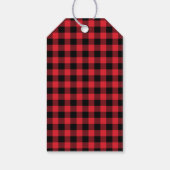 Rustieke Country Buffalo Check Cadeaulabel (Achterkant)