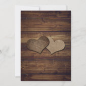 Rustieke Country Burlap Hearts Elegante kant bruil Save The Date (Achterkant)