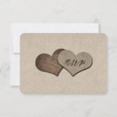 Rustieke Country Burlap Mason Jar Wedding RSVP Kaartje (Achterkant)