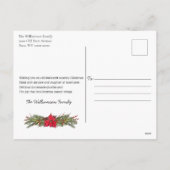 Rustieke Country Cabin Kerstnaam Briefkaart (Achterkant)