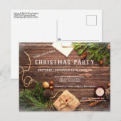 Rustieke Country Christmas Pine Christmas Briefkaa Uitnodiging Briefkaart (Voorkant / Achterkant)