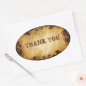 Rustieke Country Cowboy Westerne bruiloft Ovale Sticker (Envelop)