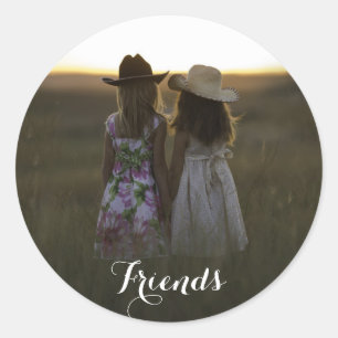 Rustieke Country Friends Ronde Sticker