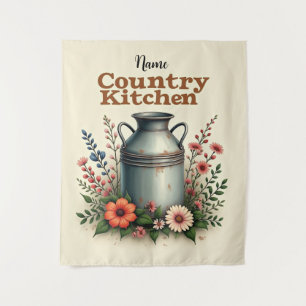 Rustieke Country Keuken Muur Kunst - [Name]'s Farm Wandkleed