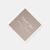 Rustieke Country Kraft Trouwreceptie Dank Je Servet (Hoek)