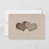 Rustieke Country Mason Jar Burlap bruiloft RSVP Kaartje (Achterkant)