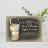 Rustieke Country Tree Candle Engagement Party Kaart (Staand voorkant)