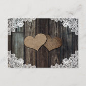 Rustieke Country Wedding Hotel Accommodatie Kaart (Achterkant)