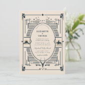 Rustieke Cowboy Country Wedding Foto Kaart (Staand voorkant)