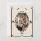 Rustieke Cowboy Country Wedding Foto Kaart (Achterkant)