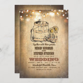 Rustieke Cowboy laarzen en String Lights Herfst br Kaart (Voorkant / Achterkant)