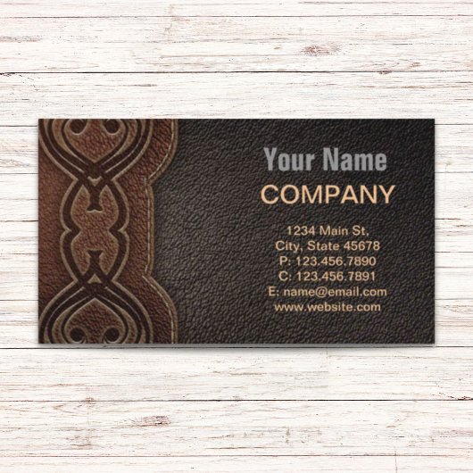 Rustieke cowboy mode bruin western land visitekaartje