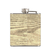 Rustieke Cowboy Rodeo Silhouette Beige Flask Heupfles (Achterkant)