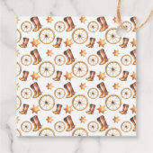 Rustieke Cowboy Western | Baby shower Favor Tag Bedankjes Labels (Achterkant)