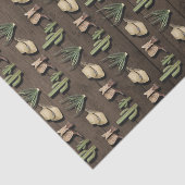 Rustieke cowboy Western Rodeo houten verjaardagsfe Tissuepapier (Detail)