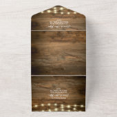 Rustieke cowboylaarzen Zonnebloem Westerne bruilof All In One Uitnodiging (Buitenkant)