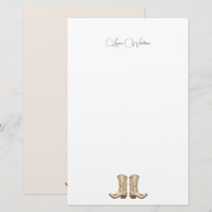 Rustieke Cowgirl laarzen land correspondentie Briefpapier