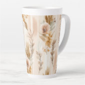Rustieke Crème Boho Bloem Latte Mok (Rechterhoek)
