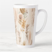 Rustieke Crème Boho Bloem Latte Mok (Rechts)