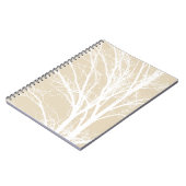 Rustieke crème witte boomtakken notitieboek (Linkerzijde)