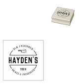 Rustieke  Custom Butcher's Company Logo Rubberstempel (Gestempeld)