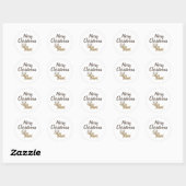Rustieke Dachshund Kerstmis Envelop Seal Ronde Sticker (Vel)