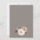 Rustieke Daisy Floral bruiloft Kaart (Achterkant)