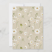 Rustieke Daisy Waterverf Flowers Elegante bruiloft Kaart (Achterkant)