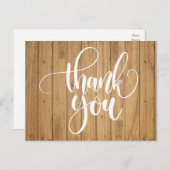 Rustieke dank u Brown Country Wood Wedding Party Briefkaart (Voorkant / Achterkant)